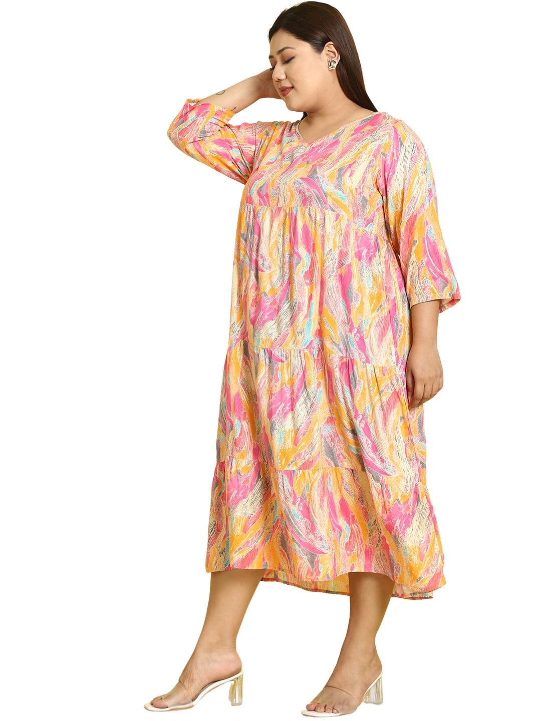 Plus Size A-Line Midi Dress