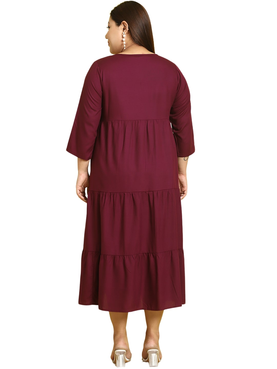 Plus Size A-Line Midi Dress