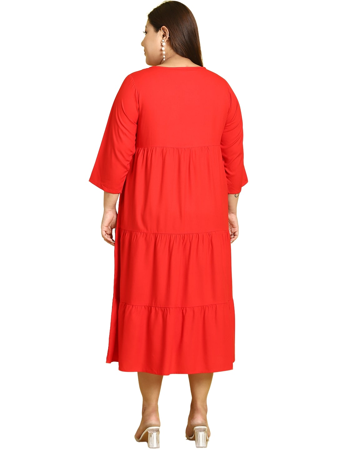 Plus Size A-Line Midi Dress