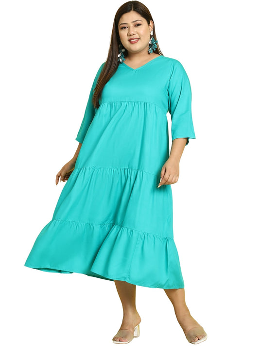 Plus Size A-Line Midi Dress