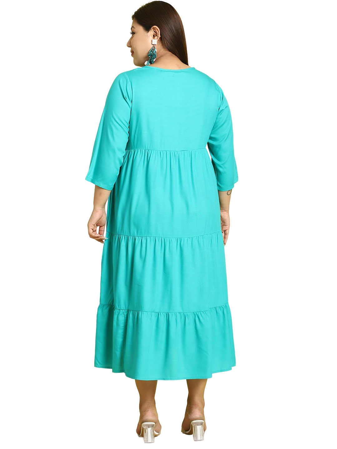 Plus Size A-Line Midi Dress
