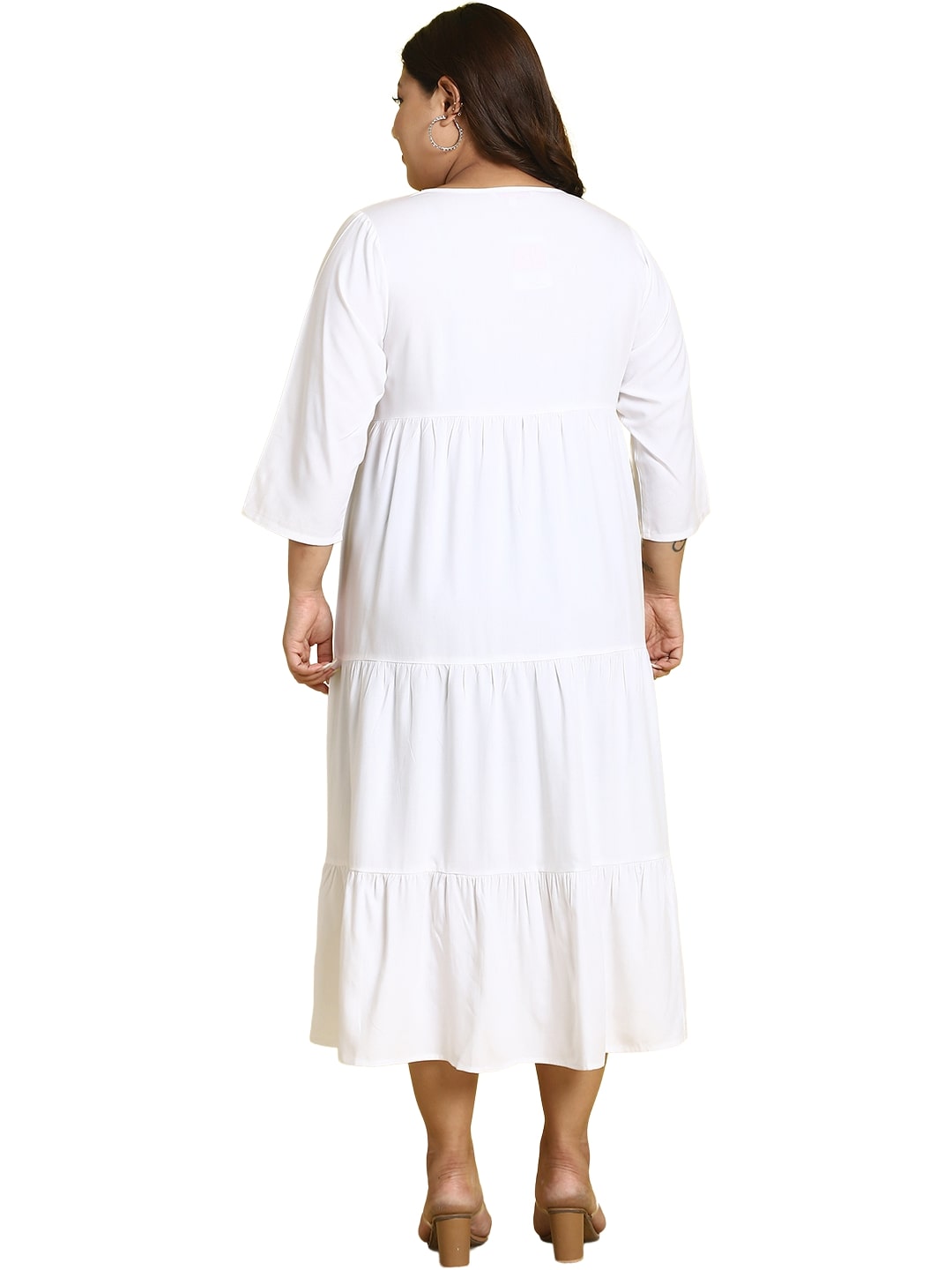 Plus Size A-Line Midi Dress