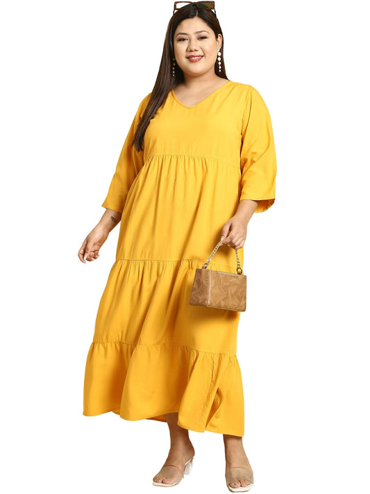 Plus Size A-Line Midi Dress