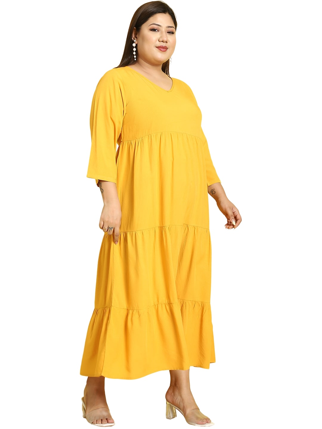Plus Size A-Line Midi Dress