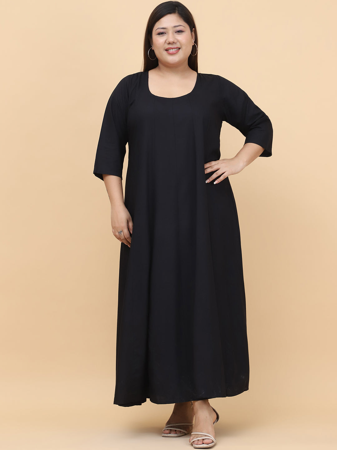 Plus Size A-Line Maxi Dress