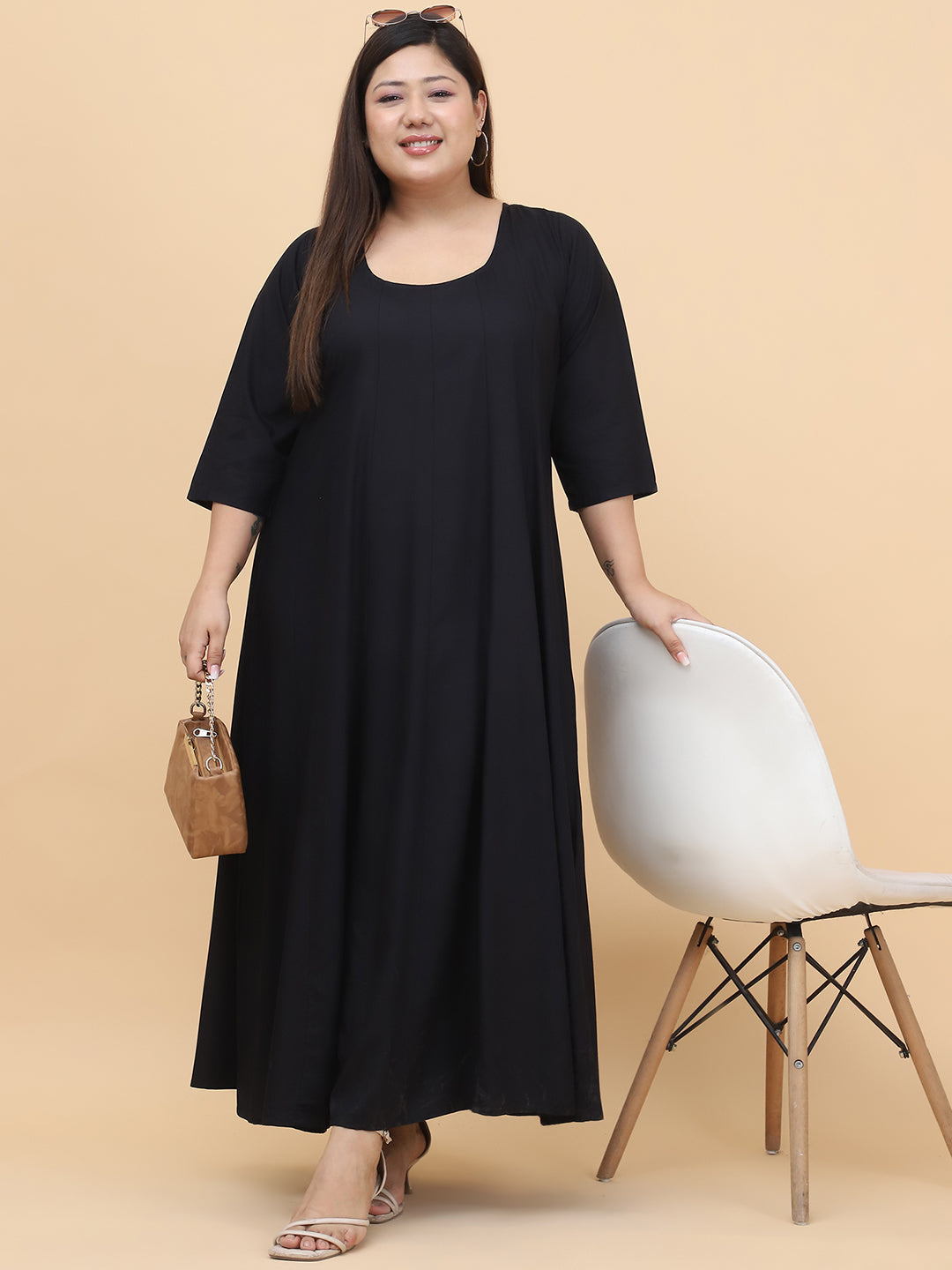 Plus Size A-Line Maxi Dress