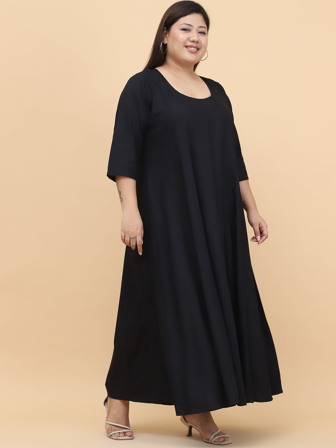 Plus Size A-Line Maxi Dress