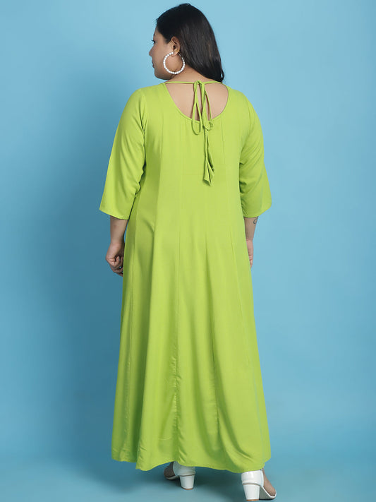 Plus Size A-Line Maxi Dress