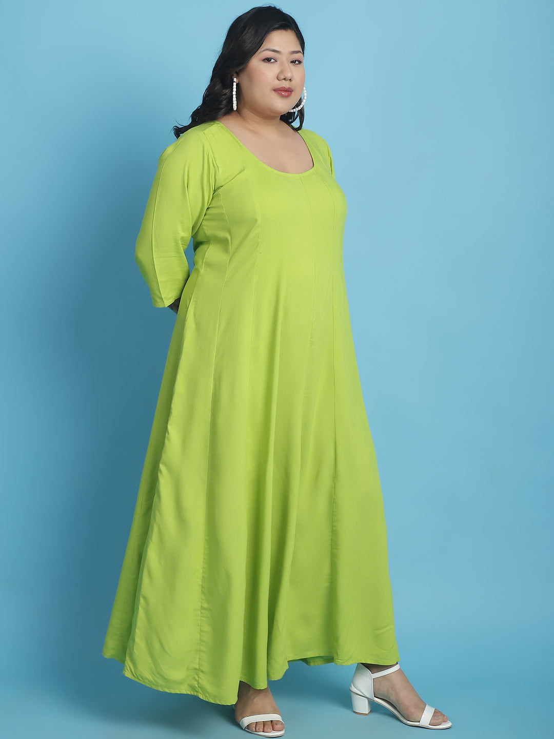 Plus Size A-Line Maxi Dress