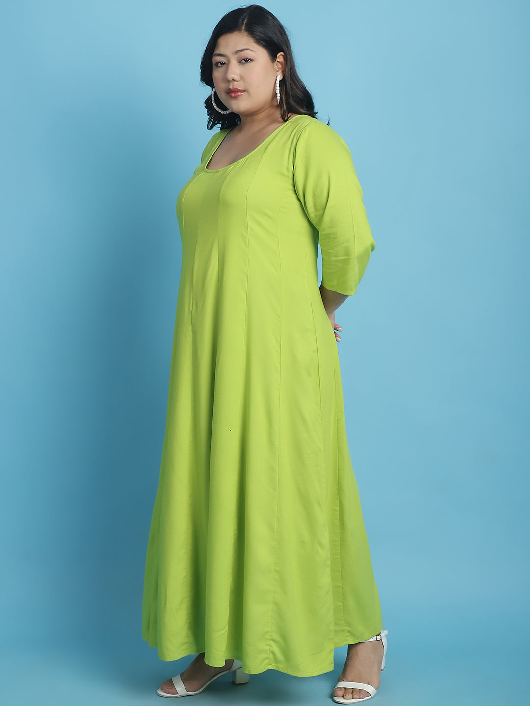 Plus Size A-Line Maxi Dress