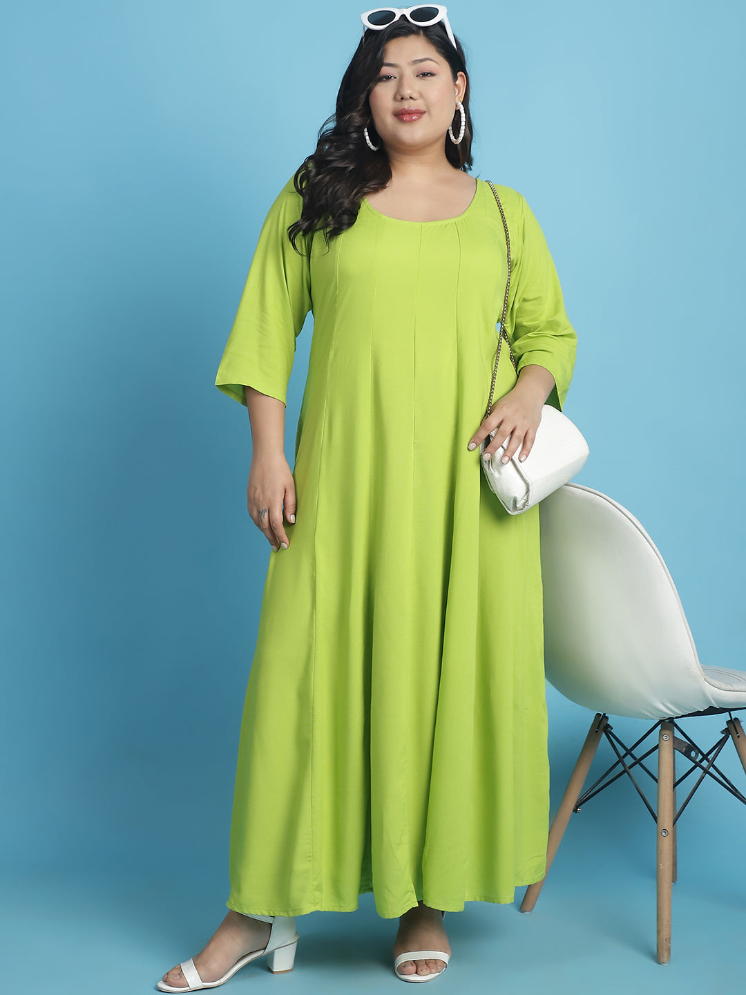Plus Size A-Line Maxi Dress