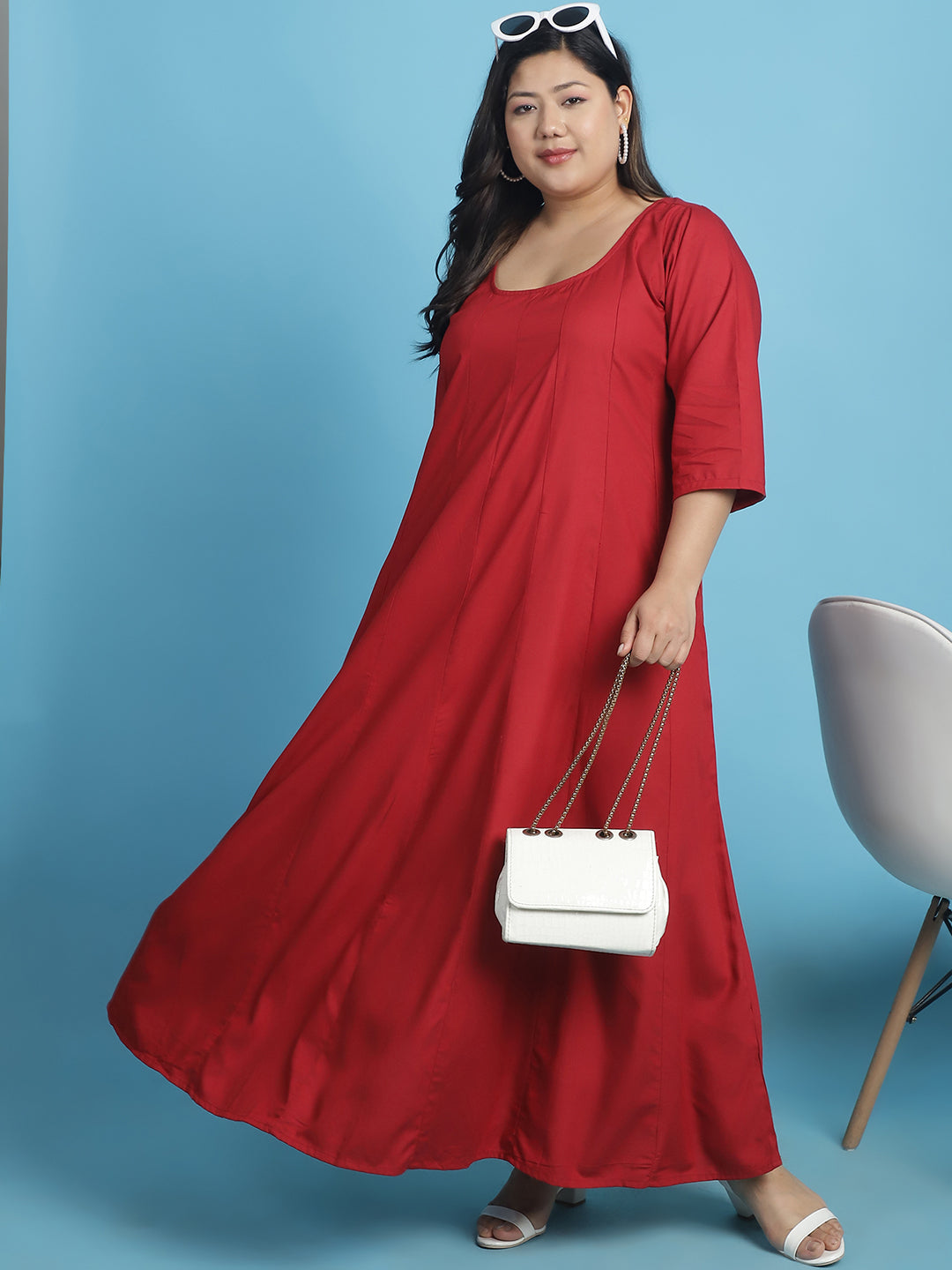 Plus Size A-Line Maxi Dress