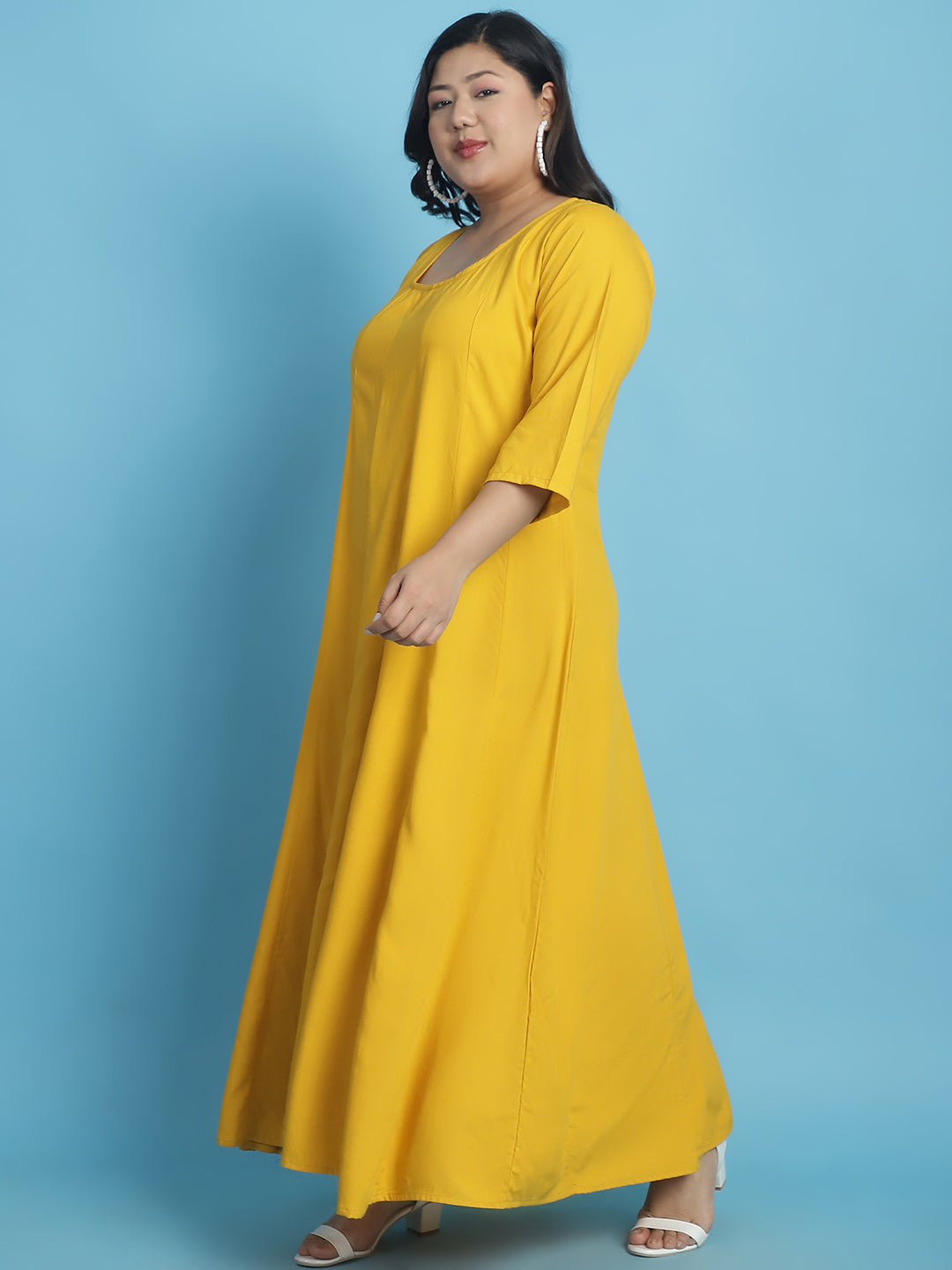 Plus Size A-Line Maxi Dress