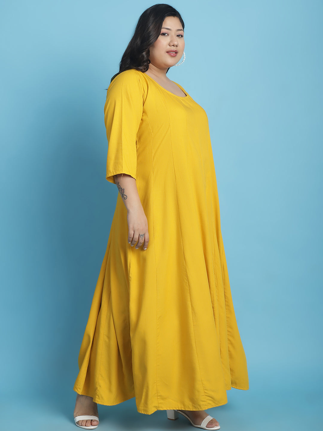 Plus Size A-Line Maxi Dress