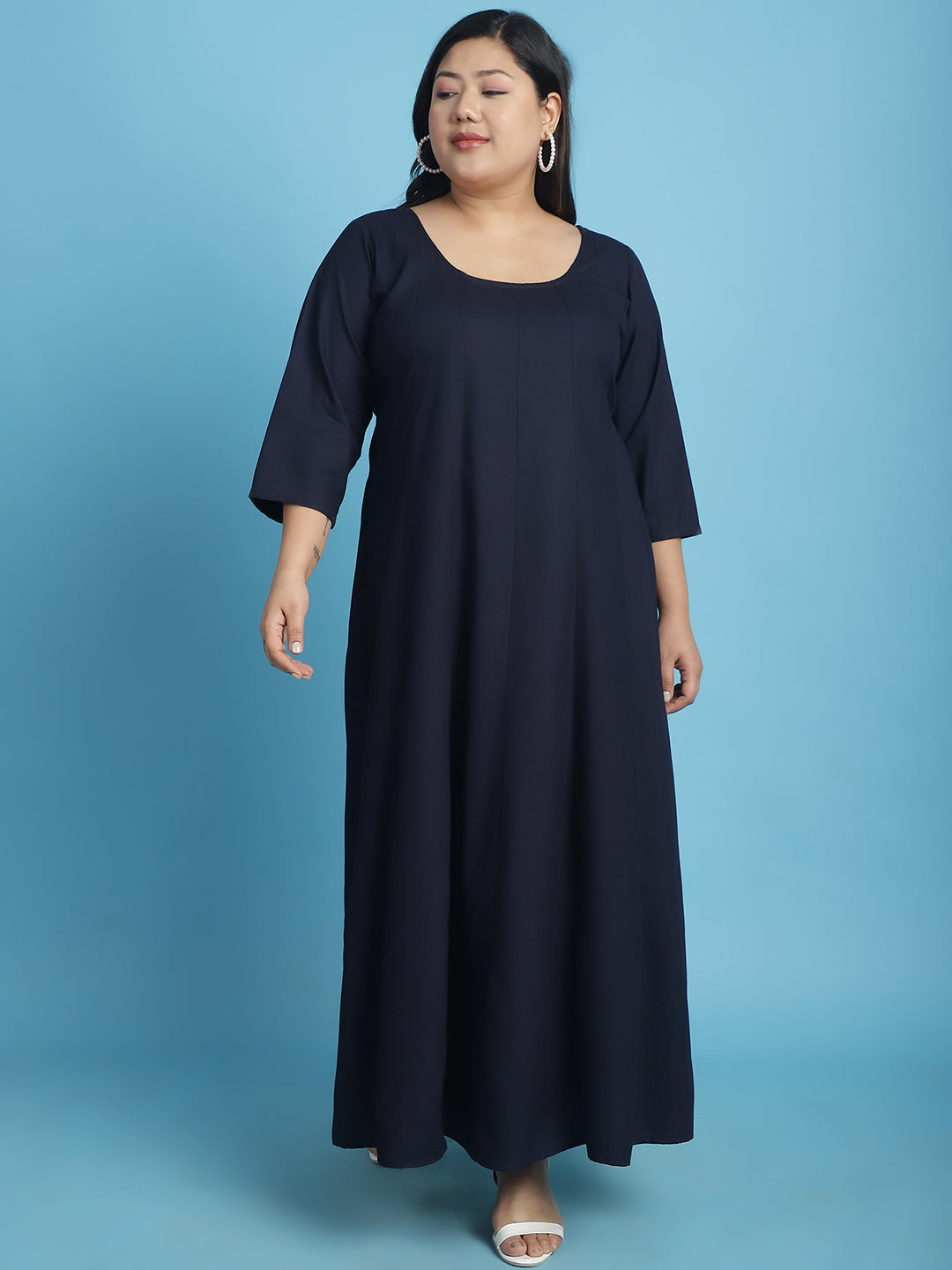 Plus Size A-Line Maxi Dress