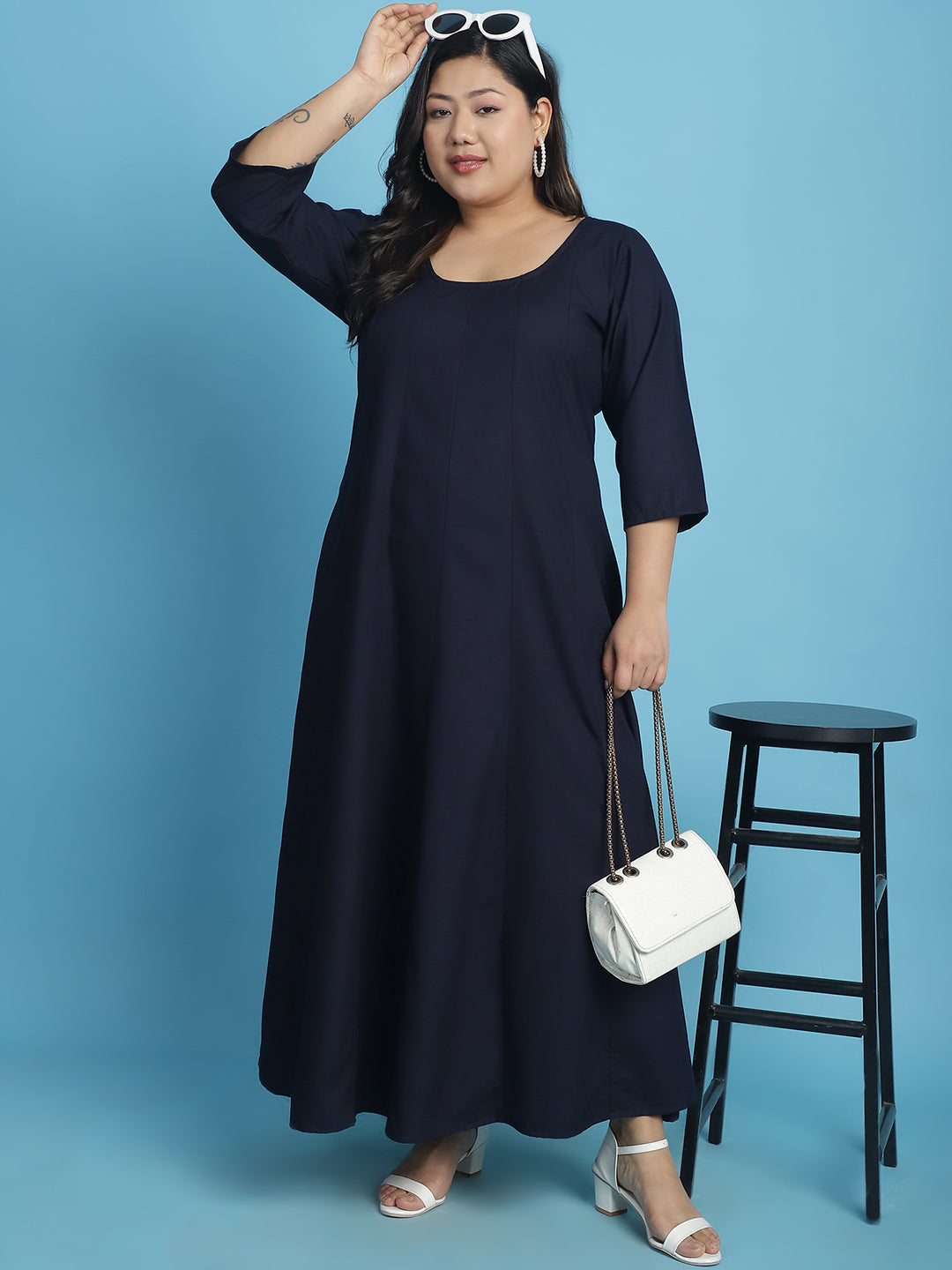 Plus Size A-Line Maxi Dress
