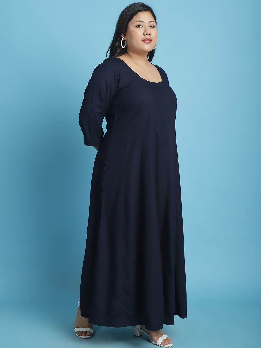 Plus Size A-Line Maxi Dress