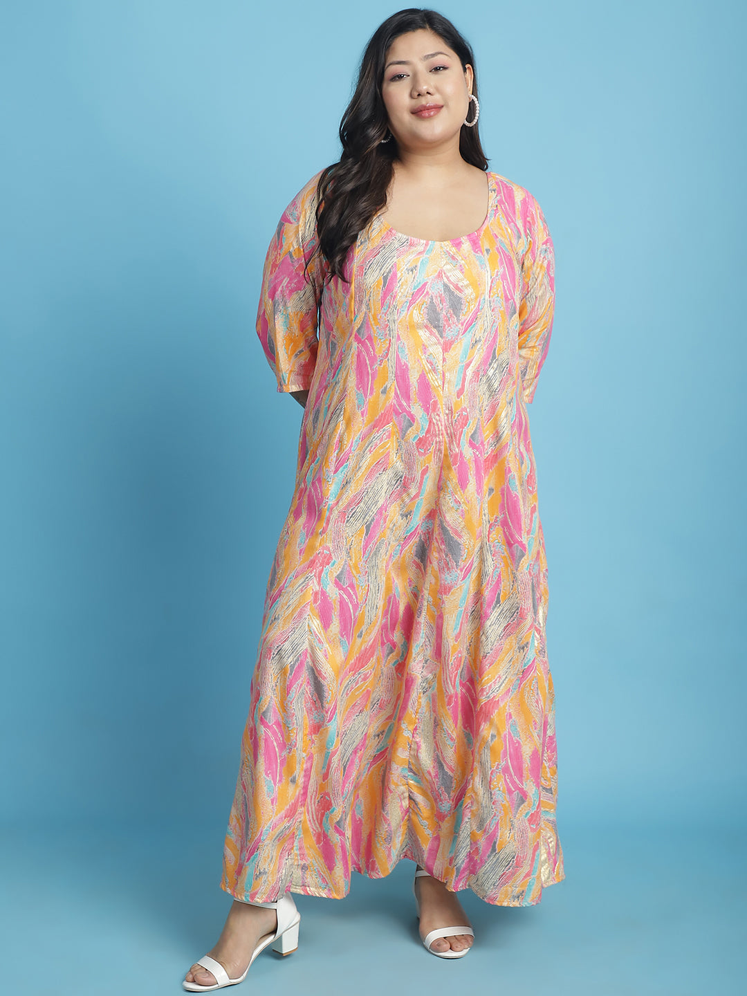 Plus Size A-Line Maxi Dress