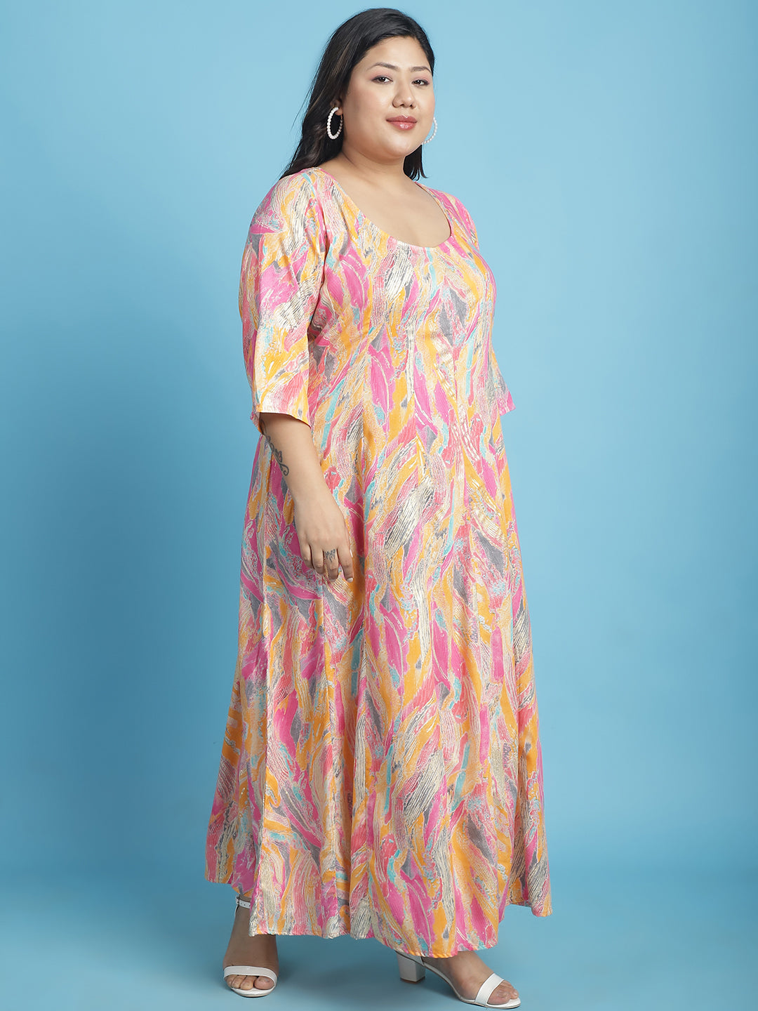 Plus Size A-Line Maxi Dress
