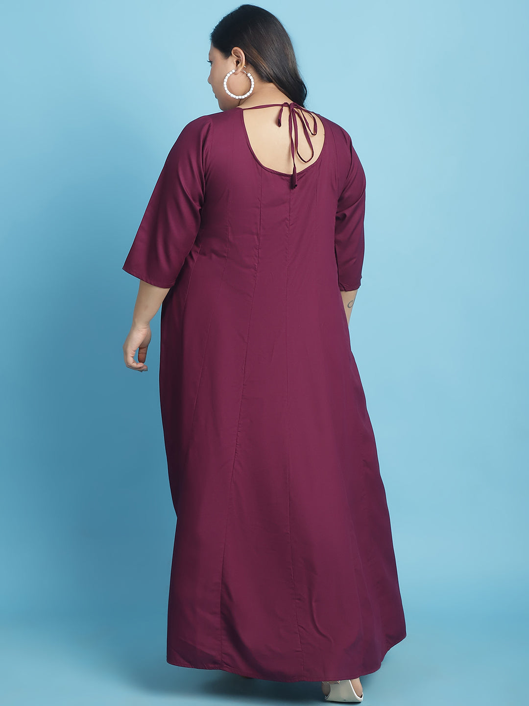 Plus Size A-Line Maxi Dress
