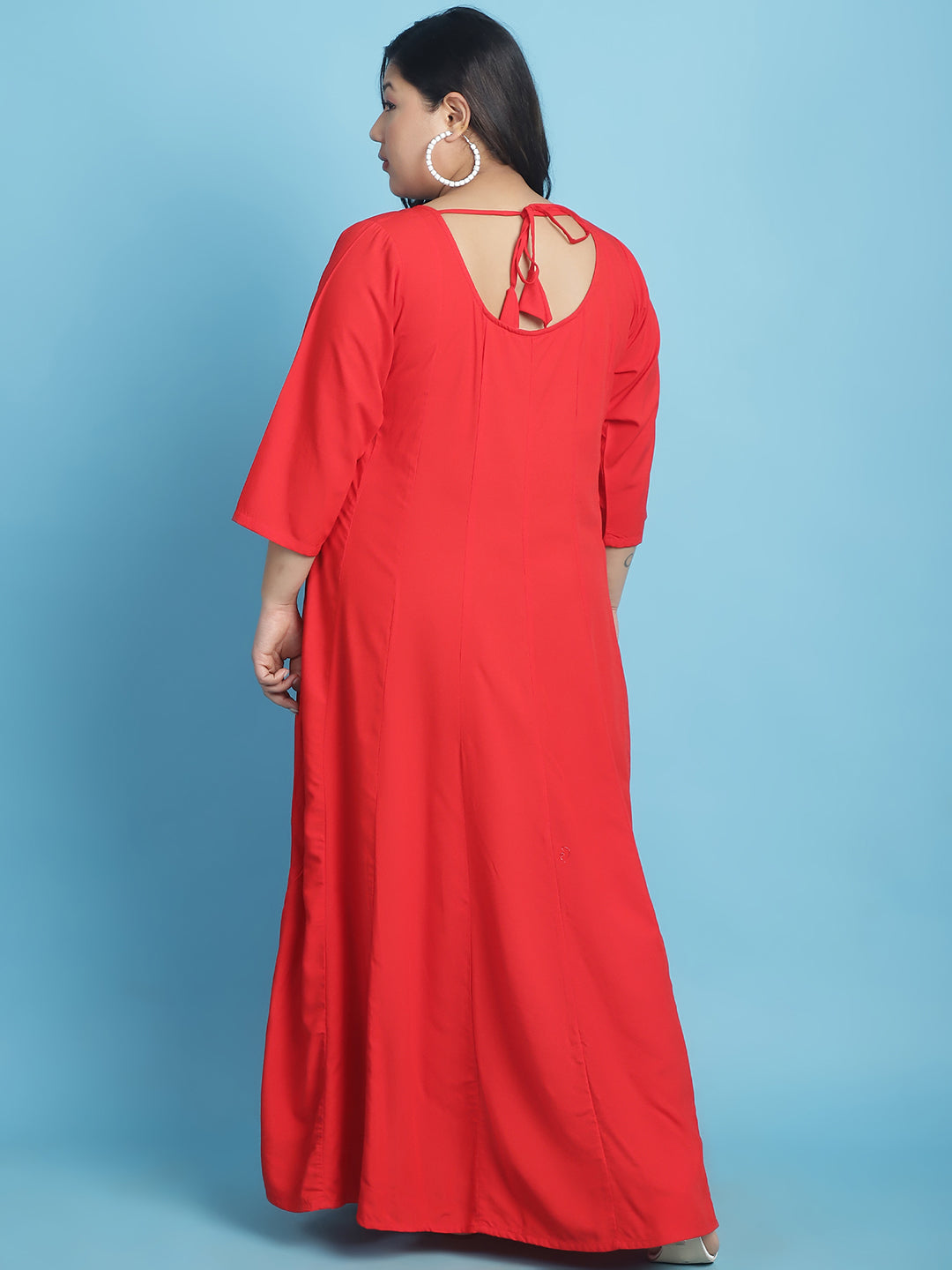 Plus Size A-Line Maxi Dress