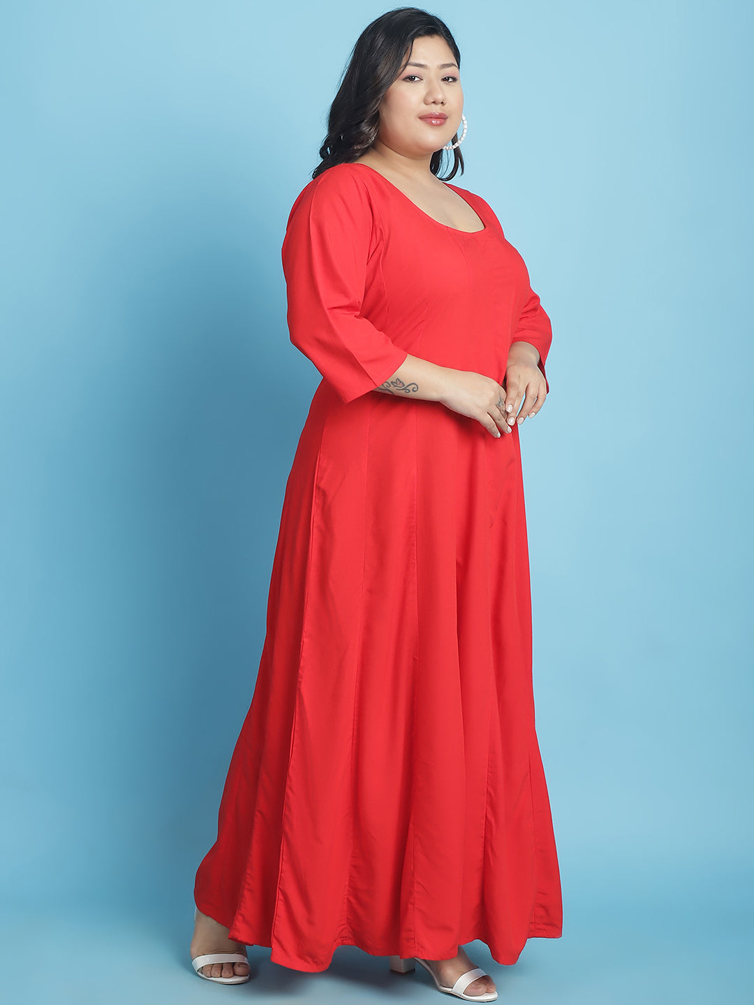 Plus Size A-Line Maxi Dress