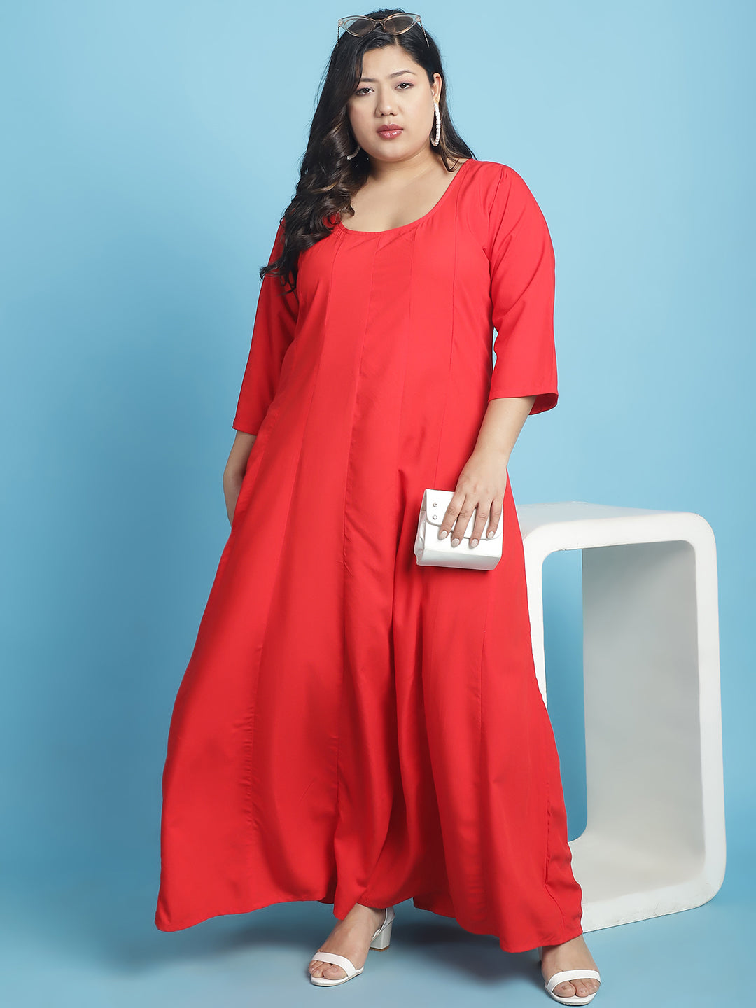 Plus Size A-Line Maxi Dress