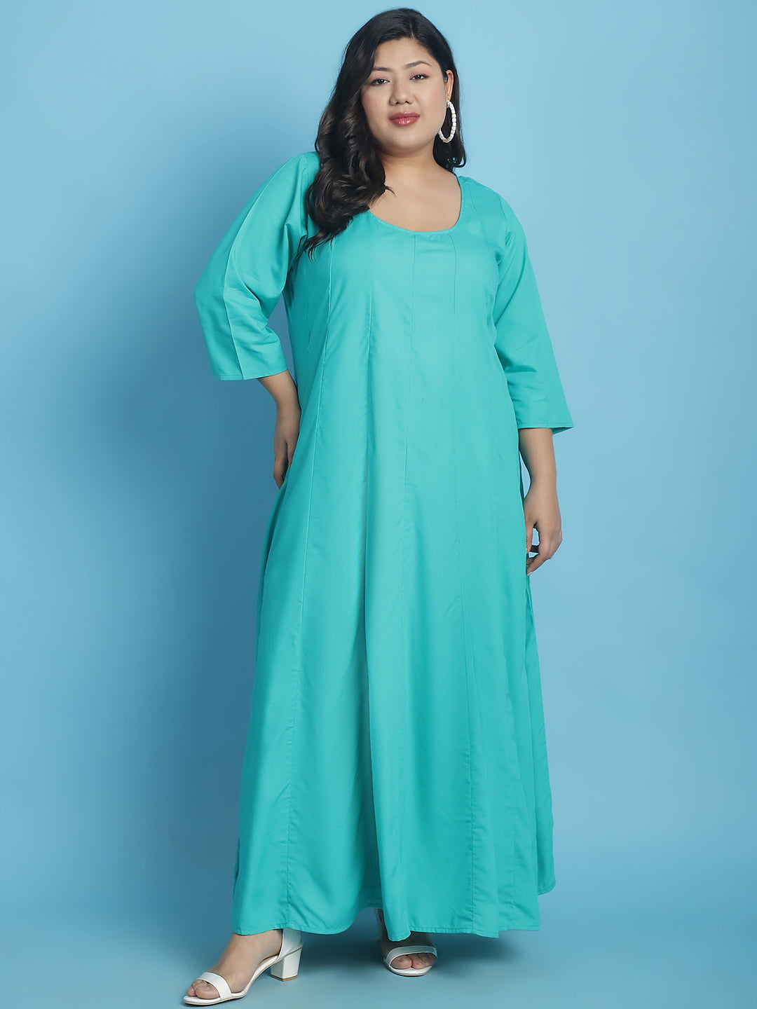 Plus Size A-Line Maxi Dress