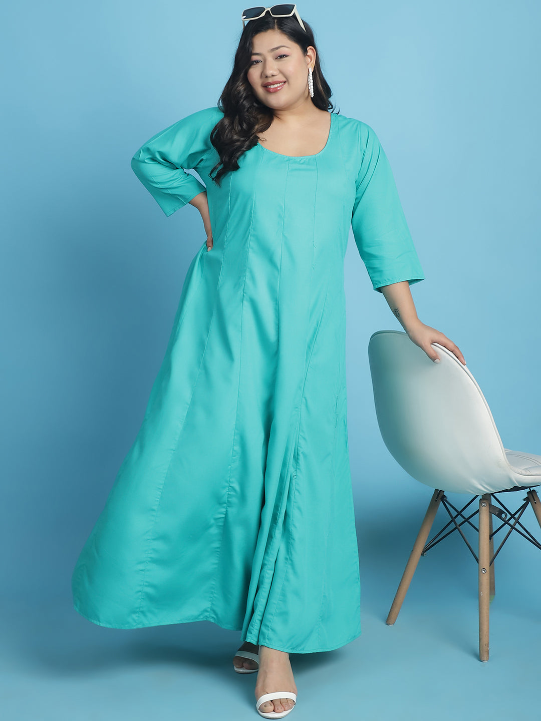 Plus Size A-Line Maxi Dress