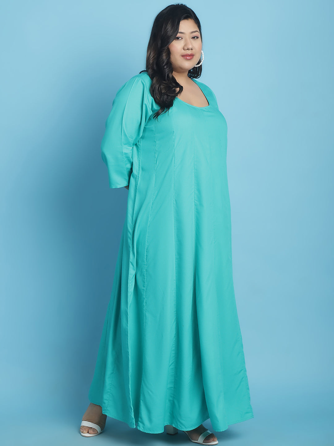 Plus Size A-Line Maxi Dress