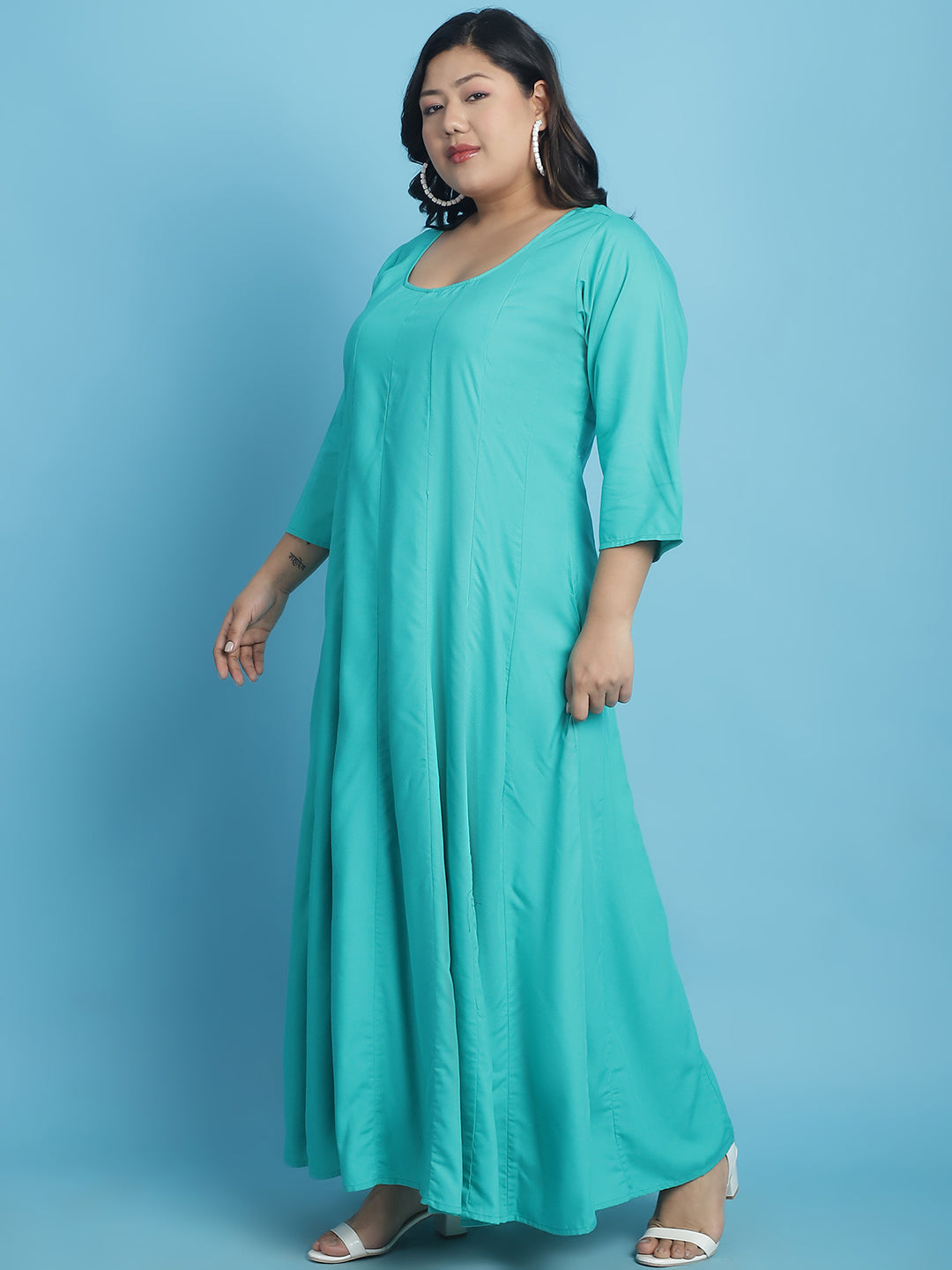 Plus Size A-Line Maxi Dress