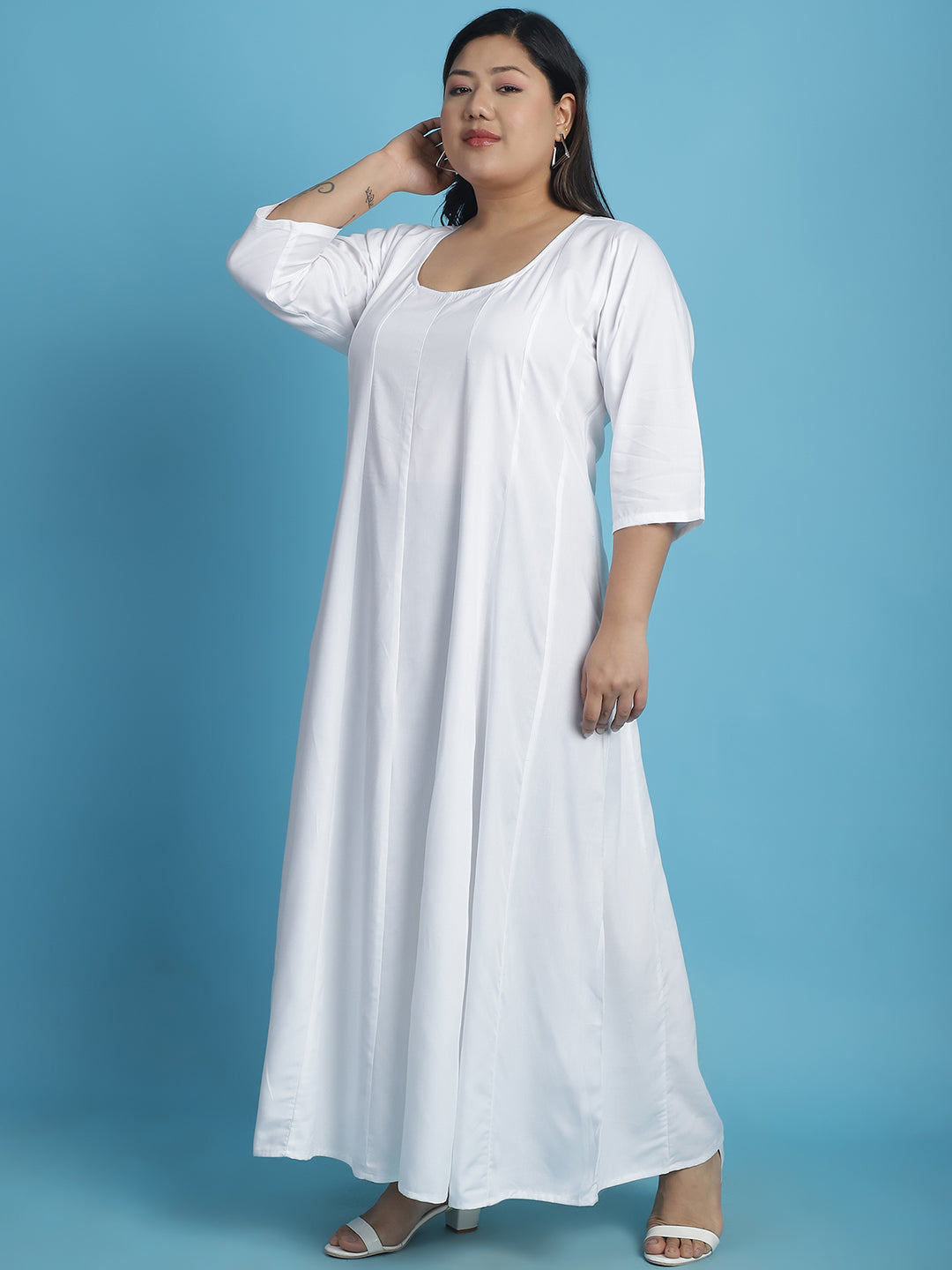 Plus Size A-Line Maxi Dress