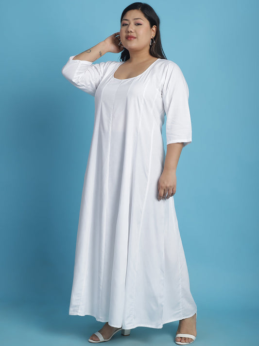 Plus Size A-Line Maxi Dress