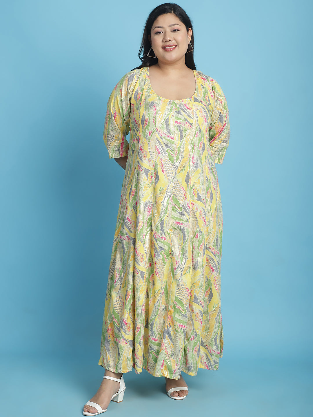 Plus Size A-Line Maxi Dress