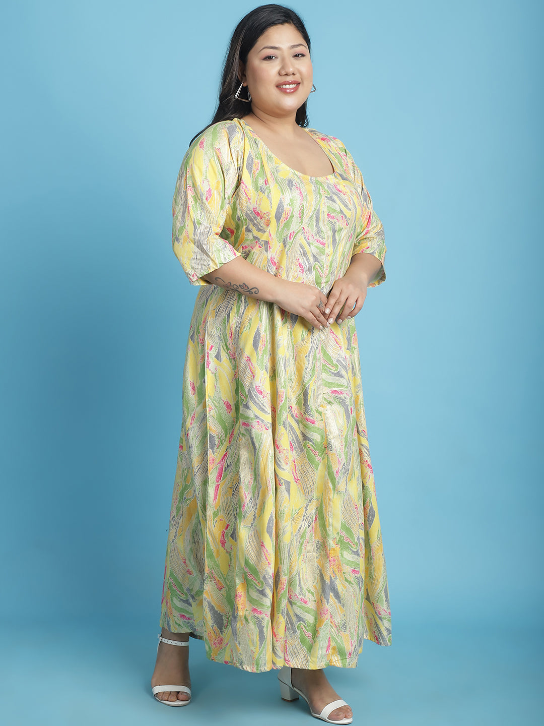 Plus Size A-Line Maxi Dress