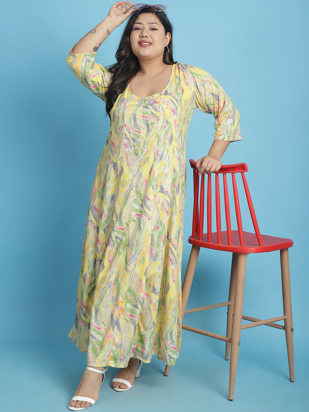 Plus Size A-Line Maxi Dress