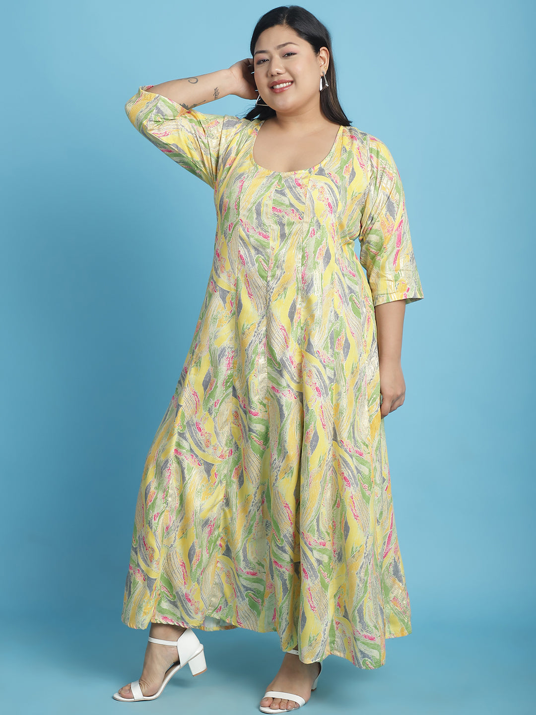 Plus Size A-Line Maxi Dress
