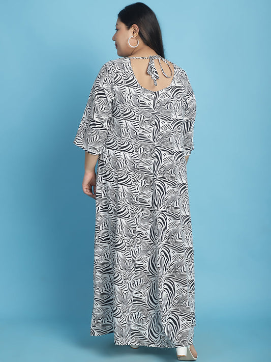 Plus Size A-Line Maxi Dress