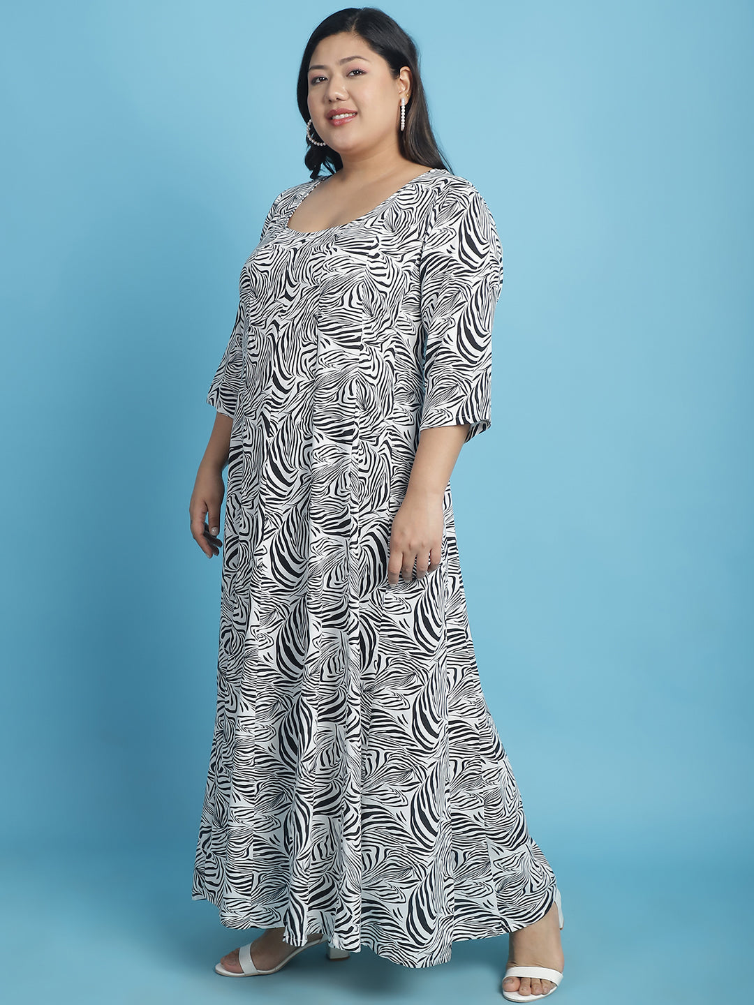Plus Size A-Line Maxi Dress