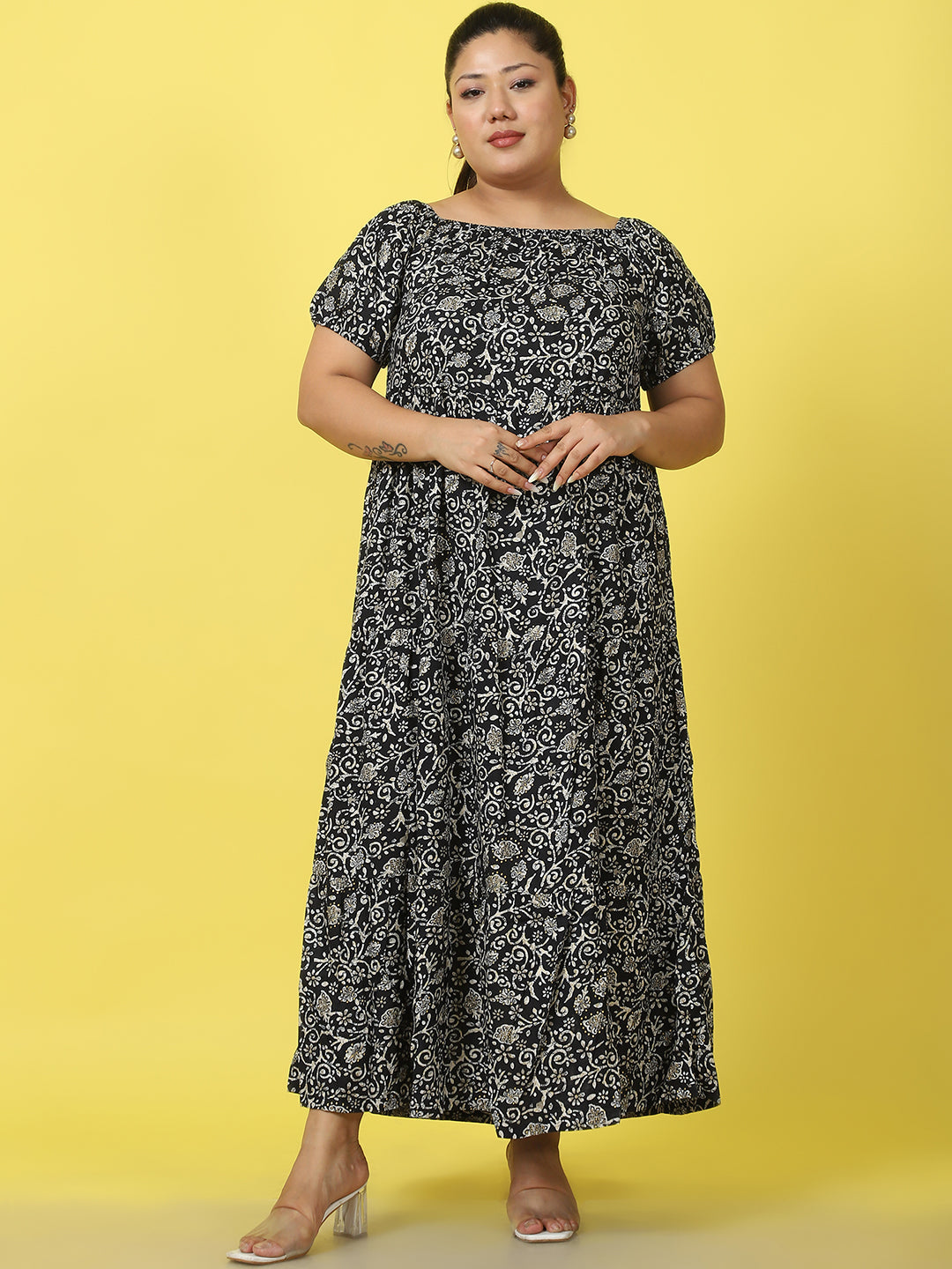 Plus Size Tiered Dress