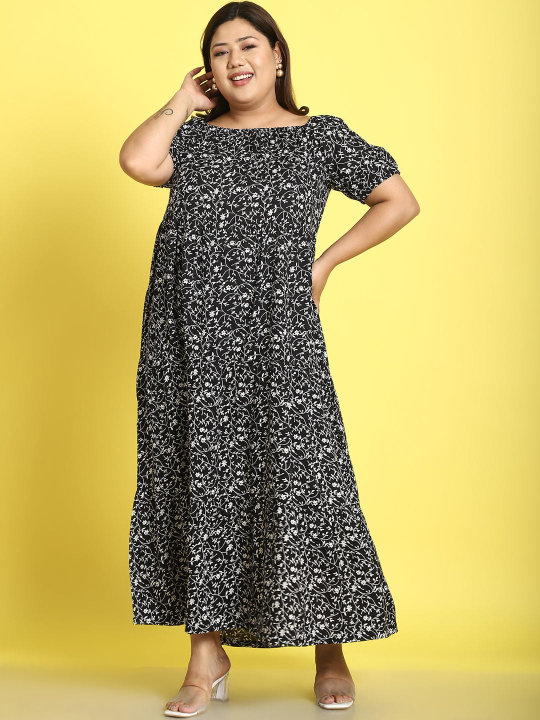 Plus Size Tiered Dress