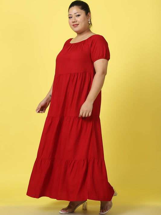 Plus Size Tiered Dress