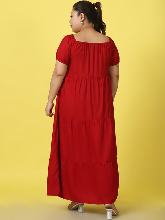 Plus Size Tiered Dress