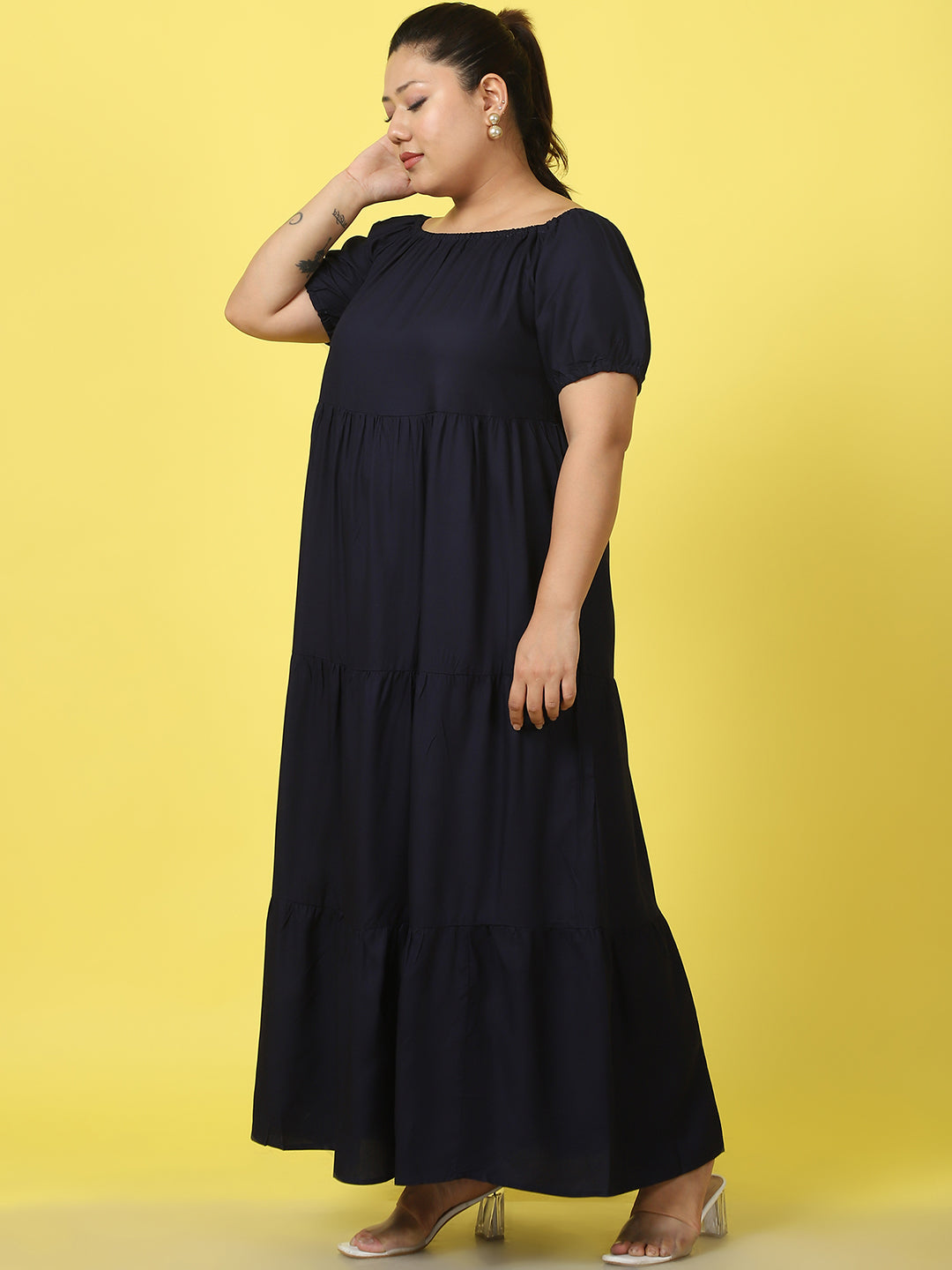 Plus Size Tiered Dress