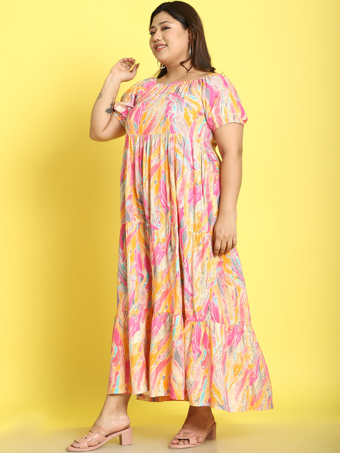 Plus Size Tiered Dress