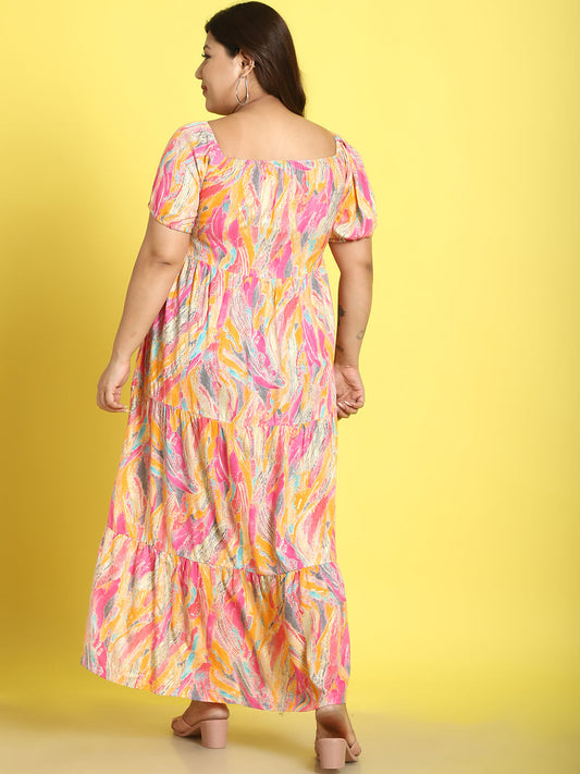 Plus Size Tiered Dress