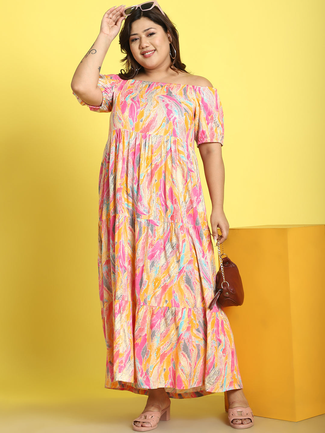 Plus Size Tiered Dress