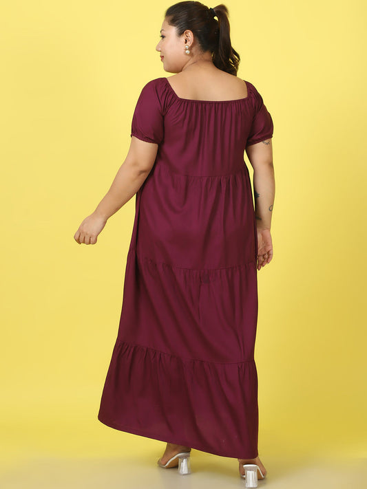 Plus Size Tiered Dress