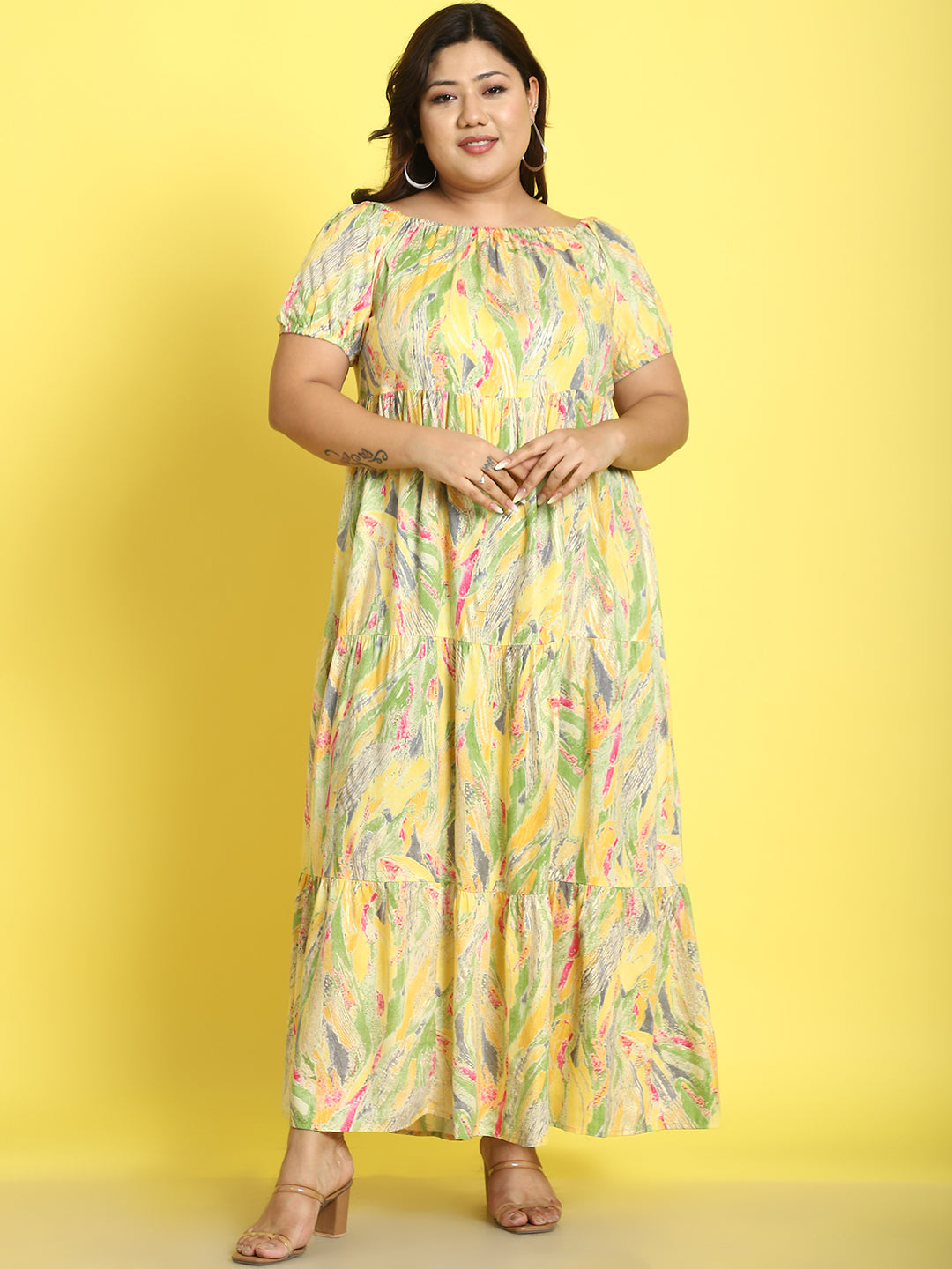 Plus Size Tiered Dress