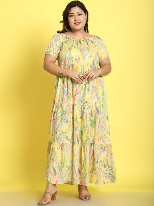 Plus Size Tiered Dress